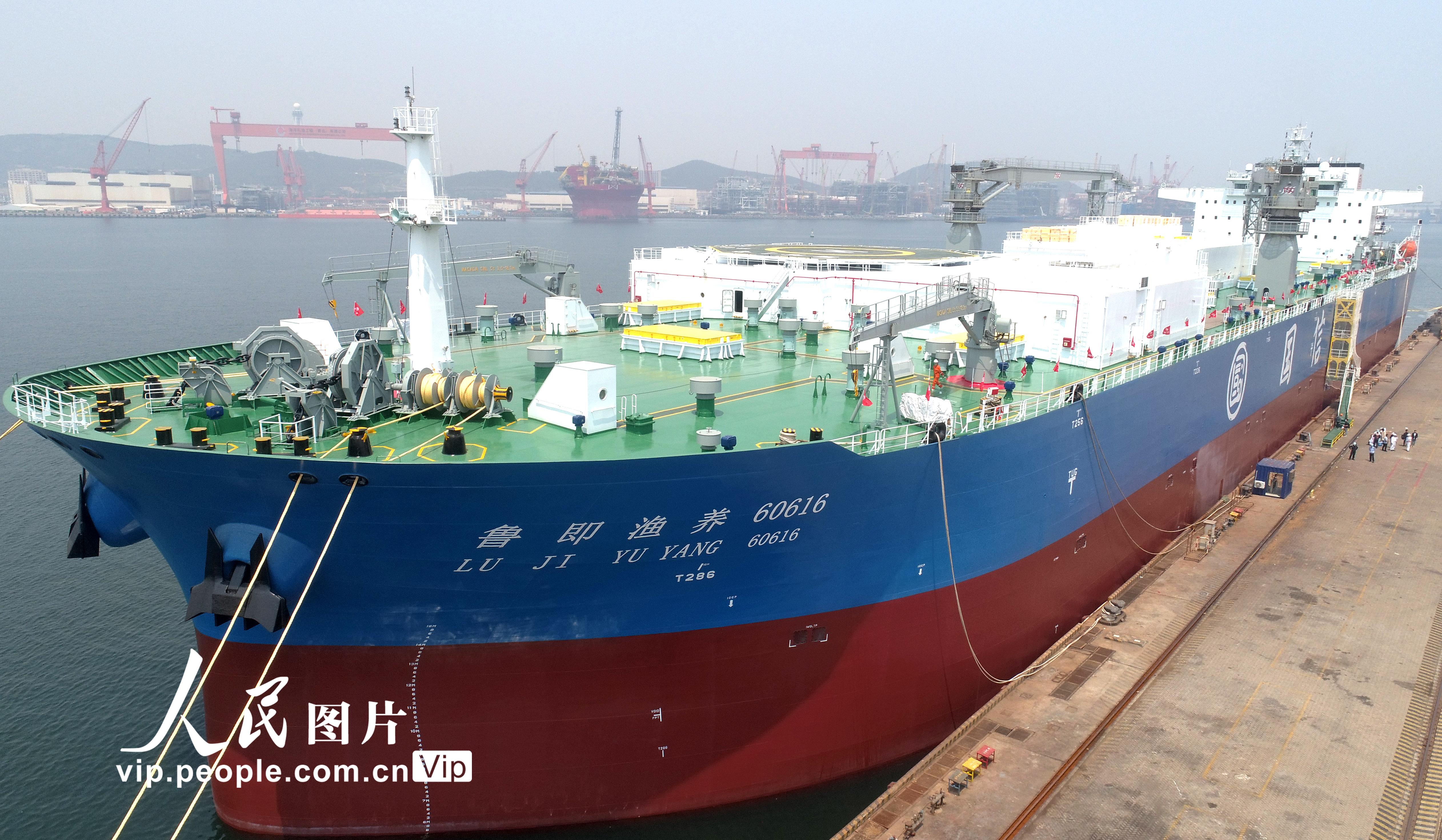 山東青島：全球首艘10萬噸級智慧漁業大型養殖工船交付