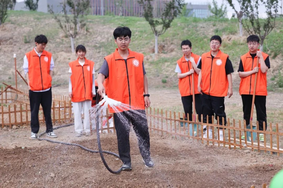 北京工商大学师生开展劳动实践活动。邱实 摄