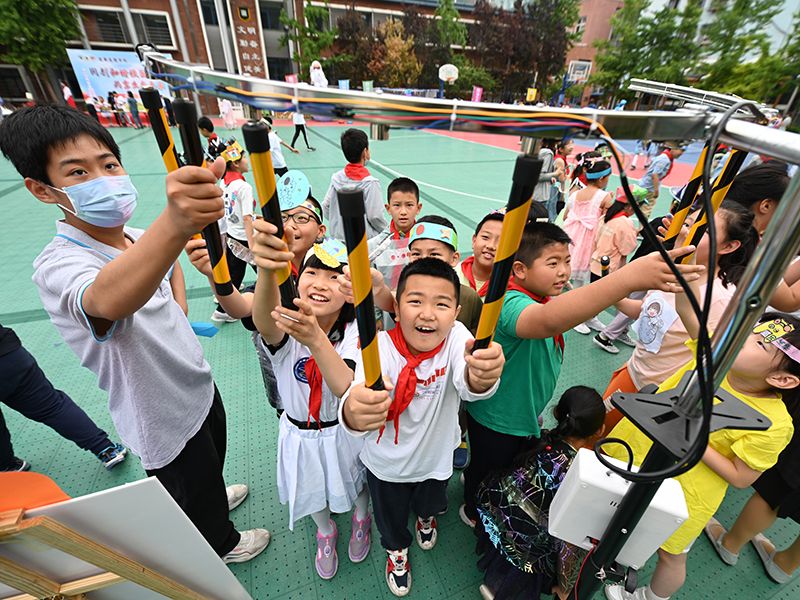 北京市東城區史家實驗學校舉行科技嘉年華活動。校方供圖