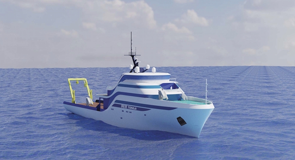 同濟大學海洋科考教學保障船示意圖。校方供圖