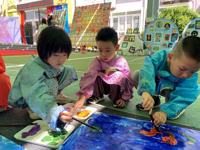 北京市密雲區舉辦首屆師幼藝術作品展。密雲區教委供圖