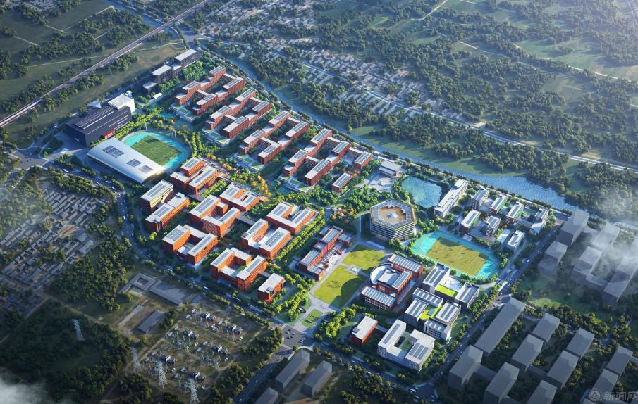 北方工业大学加速推进延庆校区建设,立足京西北打造现代化工科新校区。图为北方工业大学延庆校区鸟瞰效果图