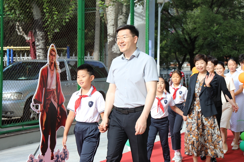 白家庄小学教育集团各校区举办丰富多彩的开学活动。校方供图