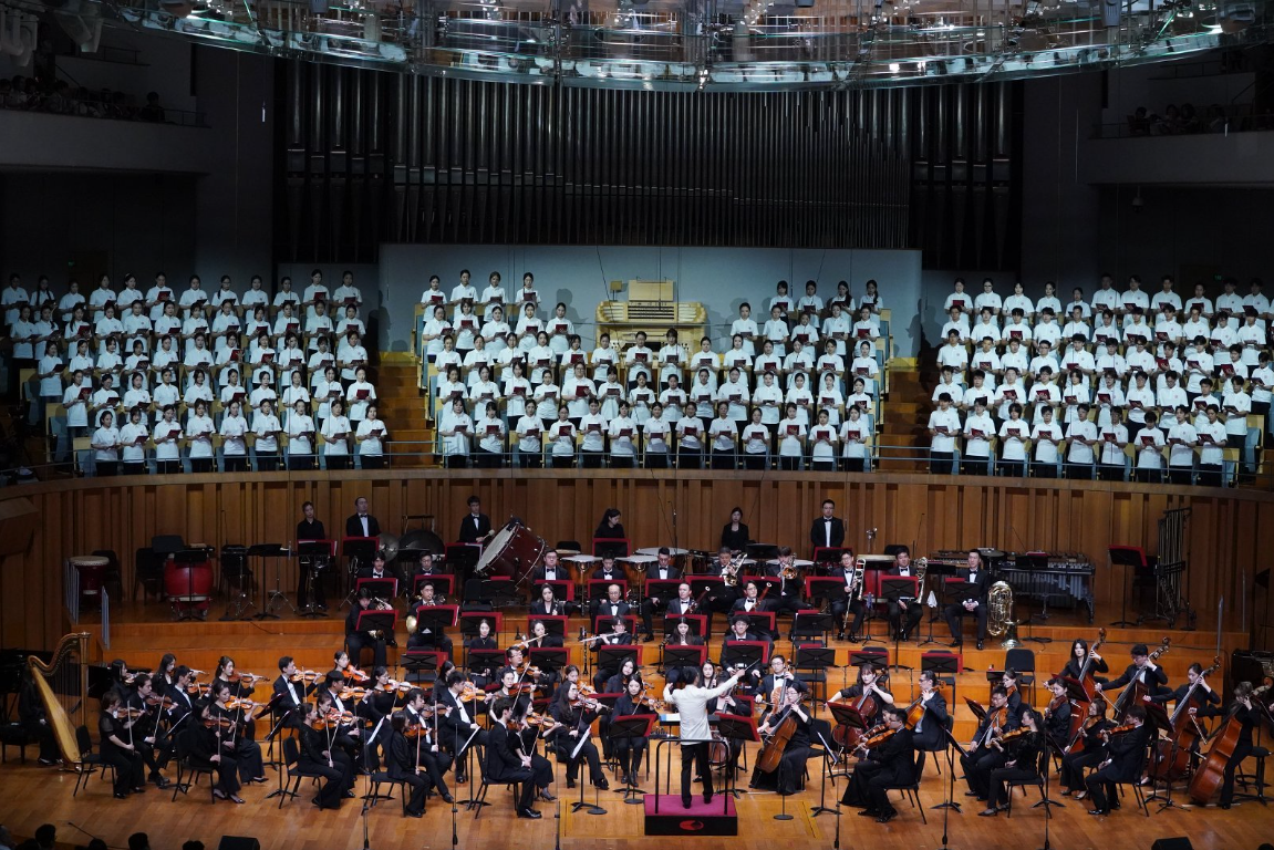 2026年9月8日，中國音樂學院全體2026級新生在國家大劇院唱響《領航》