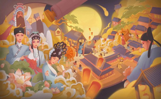 《中軸戲曲·時代畫卷》作品（部分）
