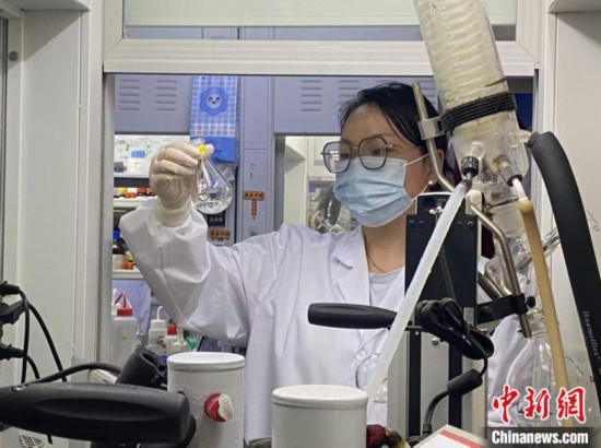 彭艷正在實驗室進行抗真菌藥物研發。胡語桐 攝